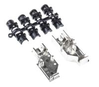 mhdcmr09-k MH Connectors MHDCMR Series Zinc Right Angle D Sub Backshell, 9 Way, Strain Relief