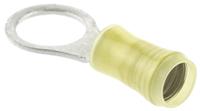 130207 TE Connectivity, PIDG Insulated Ring Terminal, M10 Stud Size, 2.6mm² to 6.6mm² Wire Size, Yellow
