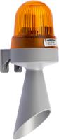 42432075 Werma 424 Series Yellow Horn Beacon, 24 V ac/dc, IP65, Wall Mount, 98dB at 1 Metre