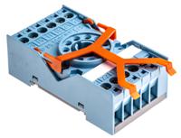 s3-b Releco MRC 11 Pin 250V ac DIN Rail Relay Socket, for use with MRC Series 11-Pin Relay