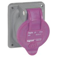 0-524-01 Legrand Purple Power Socket, 2 Poles, 16A, Indoor Use