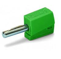 215-411 WAGO Green Male Banana Plug, 4 mm Connector, Cage Clamp Termination, 20A, 42V, Nickel Plating