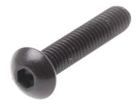 822-9108 RS PRO Black, Self-Colour Steel Hex Socket Button Screw, ISO 7380, M4 x 20mm