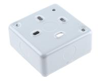 k899alm MK Electric White Back Box, 1 Gangs, 20 x 5mm