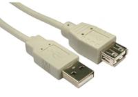 286-3290 RS PRO USB 2.0, Male USB A to Female USB A, 480Mbps, 0.5m
