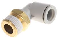 kq2l10-03as SMC Pneumatic Elbow Threaded-to-Tube Adapter, R 3/8 Male, Push In 10 mm