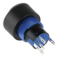175-8299 RS PRO Illuminated Push Button Switch, Momentary, Panel Mount, 22.2mm Cutout, SPDT, White LED, 250V ac, IP65