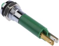 190403z1 CML Innovative Technologies Green Panel Mount Indicator, 24V, 8mm Mounting Hole Size, Solder Tab Termination, IP67