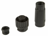 c016-10i017-0021 Amphenol Industrial Circular Connector, 17 Contacts, Cable, Standard Connector, Plug, Male, IP65, Ecomate C16 Series