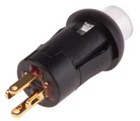 820-7533 RS PRO Illuminated Miniature Push Button Switch, Momentary, PCB, 8mm Cutout, SPST, Green LED, 30V dc