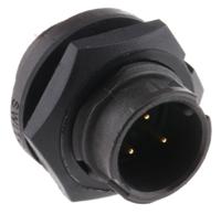 en3p3mx Switchcraft Circular Connector, 3 Contacts, Panel, Standard Connector, Plug, Male, IP68, IP69K, EN3 Series