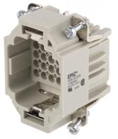 11285000 EPIC Heavy Duty Power Connector Insert, 10A, Male, H-DD Series, 25 Contacts