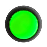 fl12lg5 EOZ Illuminated Push Button Switch, Momentary, Panel Mount, 12mm Cutout, SPST, Green LED, 5V, IP67