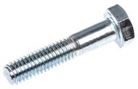 279-537 RS PRO Bright Zinc Plated Steel, Hex Bolt, M6 x 30mm