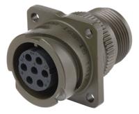 97b-3100a-16s-1s Amphenol Limited, 97B, Brass 7 Way Wall Mount MIL Spec Circular Connector Receptacle, Socket Contacts,Shell Size 16S,
