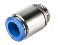 qs-g38-12-i Festo QS Series Straight Threaded Adaptor, G 3/8 Male to Push In 12 mm, Threaded-to-Tube Connection Style, 186114