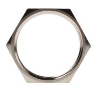 52103340 Lapp Silver Flame Retardant Nickel Plated Brass Cable Gland Locknut, M32 Thread