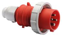 21351 Bals IP67 Red Cable Mount 3P + E Industrial Power Plug, Rated At 32A, 415 V