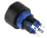 175-8233 RS PRO Illuminated Push Button Switch, Momentary, Panel Mount, 22.2mm Cutout, SPDT, Green LED, 250V ac, IP65