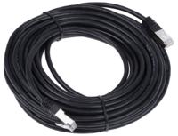 411-277 RS PRO, 10m Cat6, Black RJ45 to Male RJ45 Male, S/FTP Shielded, Terminated PVC Sheath