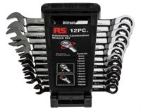 487-191 RS PRO 12-Piece Ratchet Spanner Set, 8 → 19 mm, Chrome Vanadium Steel