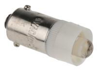 le-ba9s-6w JKL Components White LED Indicator Lamp, 6V ac/dc, BA9s Base, 9.6mm Diameter, 13000mcd