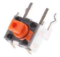 b3f-3155 Omron Orange Plunger Tactile Switch, SPST 50 mA @ 24 V dc Through Hole