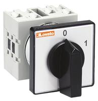 gx2092u Lovato, 4P 2 Position 60° On-Off Cam Switch, 20A, Knob Actuator