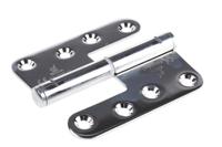 93-08-55 ROCA Stainless Steel Flag Hinge with a Lift-off Pin, Screw Fixing, 110mm x 98mm x 3mm