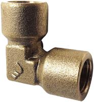 0143-13-13 Legris Brass Pipe Fitting, 90° Threaded Elbow, Female G 1/4in to Female G 1/4in