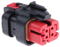 776524-1 TE Connectivity, AMPSEAL 16 Automotive Connector Socket Red Cable Mount 4 Way