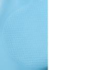 3411710-7 Mapa VITAL 117 Blue Cotton Flock Natural Latex Work Gloves, Size 7