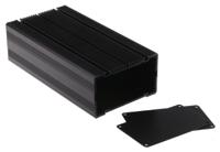 297-1308 RS PRO Black Anodised Aluminium Heat Sink Case, 200 x 105 x 60.5mm