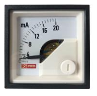 186-2476 RS PRO Analogue Panel Ammeter 20 (Input)mA DC, 45mm x 45mm, 1 % Moving Coil