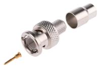 r142086161w Radiall, Plug Cable Mount BNC Connector, 75Ω, Crimp Termination, Straight Body