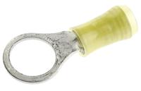 130207 TE Connectivity, PIDG Insulated Ring Terminal, M10 Stud Size, 2.6mm² to 6.6mm² Wire Size, Yellow