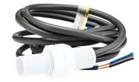 e2kq-x10me1-2m Omron Capacitive Threaded Barrel Proximity Sensor, M18, 10 mm Detection, NPN NO, 10 → 30 V dc