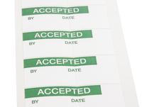 758-7999 RS PRO Adhesive Pre-Printed Adhesive Label-Accepted-. Quantity: 140