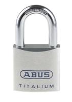 80ti50 ABUS Key Weatherproof Titanium Weatherproof Padlock, 9.5mm Shackle, 50mm Body
