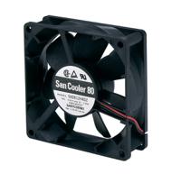9a0812h401 Sanyo Denki 9A Series Axial Fan, 12 V dc, DC Operation, 61.8m³/h, 1.56W, 130mA Max, 80 x 80 x 25mm