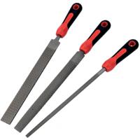 br-3j SAM, Bastard, Rasp Cut, Flat, Half Round, Round, Square, Triangular Engineers File With Soft-Grip Handle