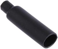 416-00001-pec-62-po-x-bk HellermannTyton Adhesive Lined End Cap, Black 6mm Sleeve Dia. x 25mm Length 3:1 Ratio, PEC Series