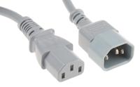 137-3352 RS PRO Straight IEC C13 Socket to Straight IEC C14 Plug Power Cord, 1.5m