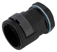 bvnv-p213 PMA Straight, Conduit Fitting, 23mm Nominal Size, PG21, PA 6, Black IP68 rating
