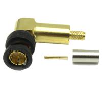 10-104-w66-fa COAX Connectors, Plug Cable Mount BNC Connector, 75Ω, Crimp Termination, Right Angle Body