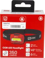 200-6746 RS PRO COB LED RSPRO-H24 Head Torch 350 lm, 22m Range