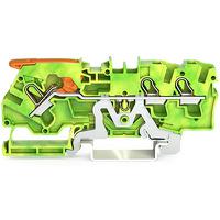 2104-1307 WAGO  TOPJOB S Series Green, Yellow, 4mm², 1-Level, Push In Termination, ATEX, CSA, IECEx