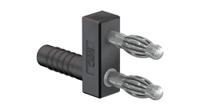 649302-21 Staubli Black Plug Banana Connector, 4 mm Connector, Socket Termination, 32A, 60V, Nickel Plating