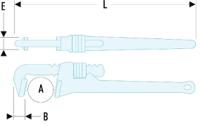 134a14 Facom 134A.14 Pipe Wrench, 350 mm Overall
