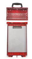 kitslimview-redpermit-display-station Brady Red 12-Lock Steel Group Lockout & Permit Control, 8.38mm Shackle